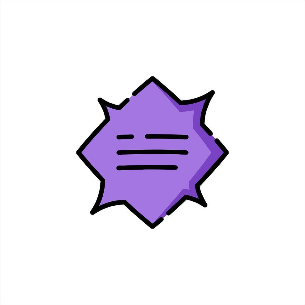 A purple star with a line through it vector