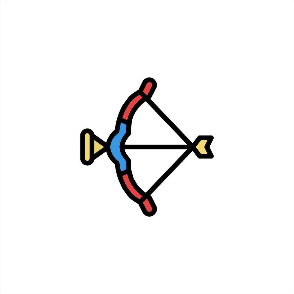 A bow and arrow icon on a white background vector