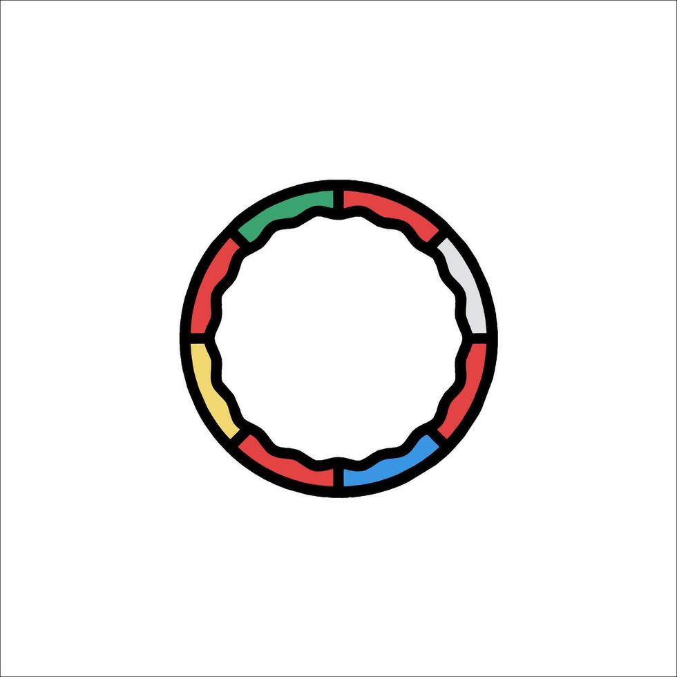 A circle with different colors in it vector