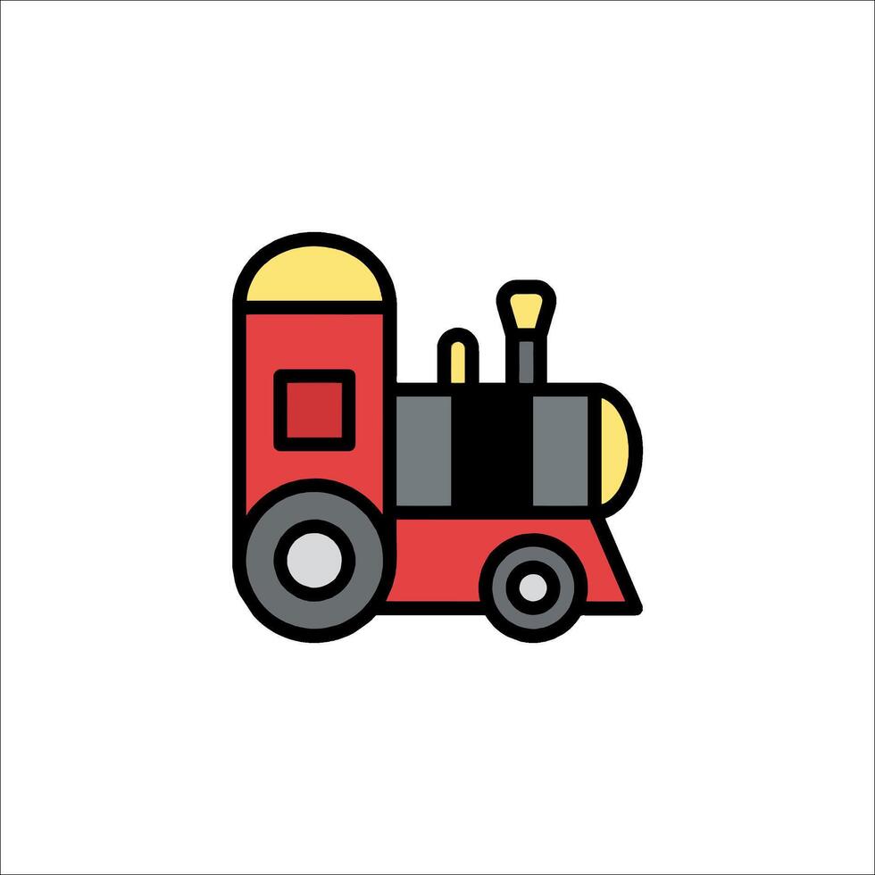 A red train icon on a white background vector