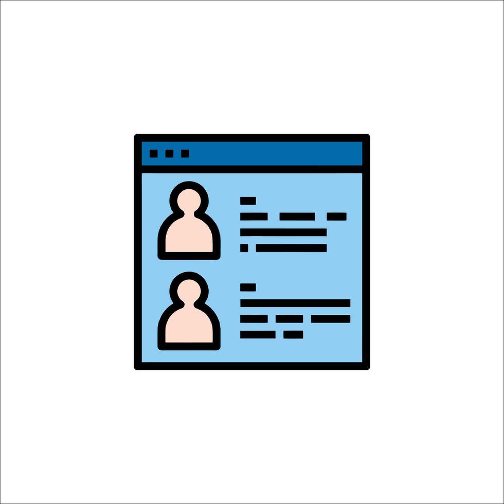 A person is on a computer screen with a person on the other side vector