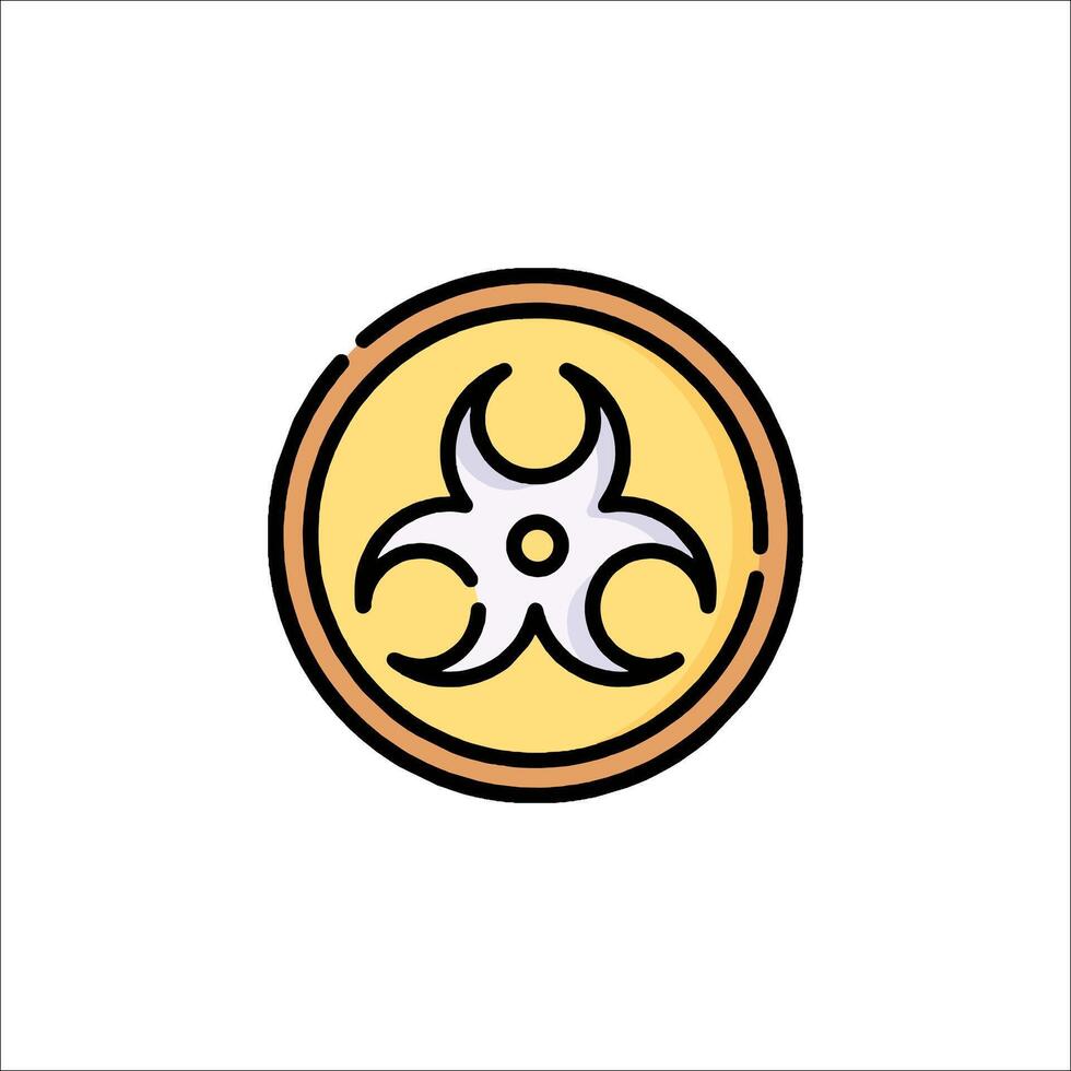 Biohazard symbol icon isolated on white background vector
