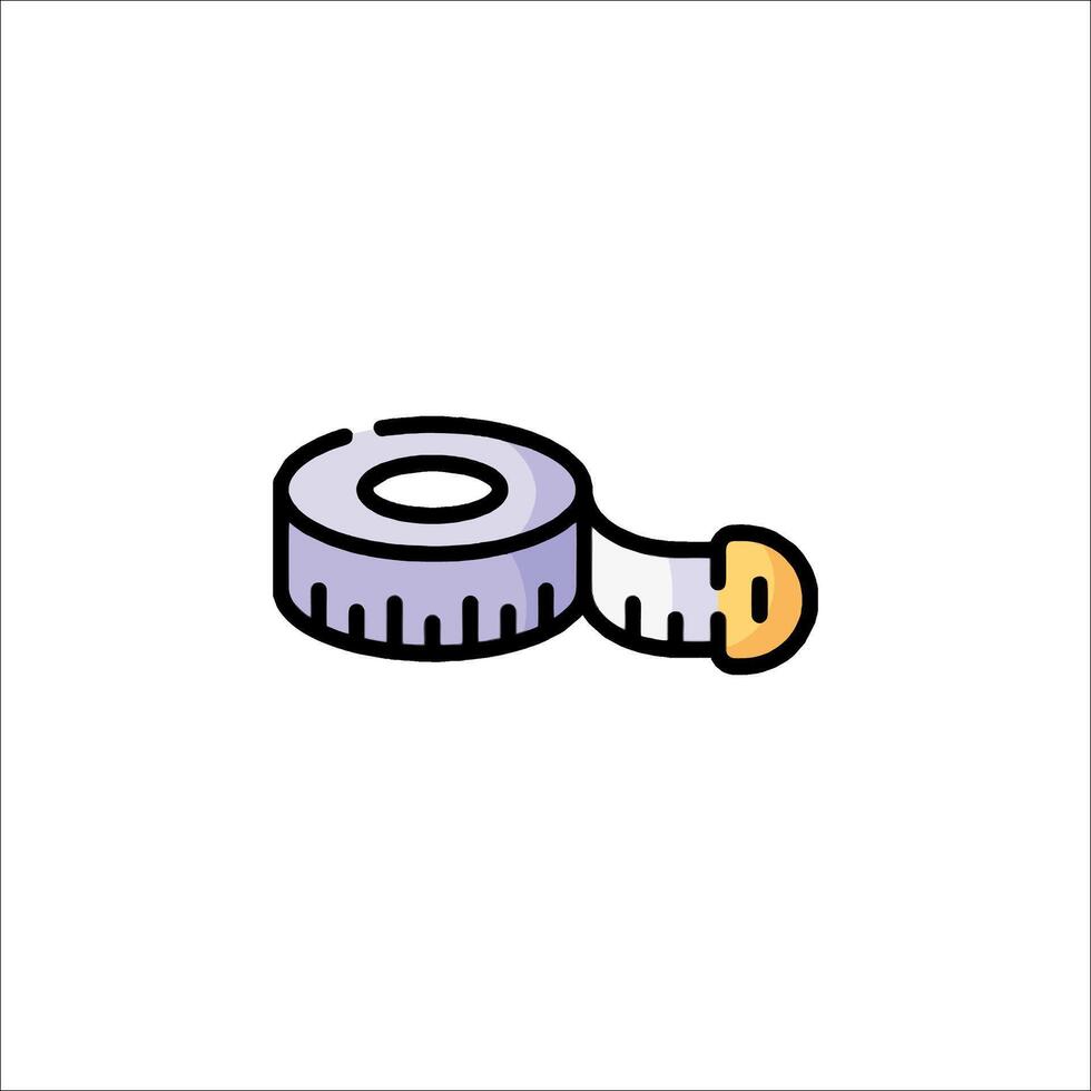 A measuring tape icon on a white background vector