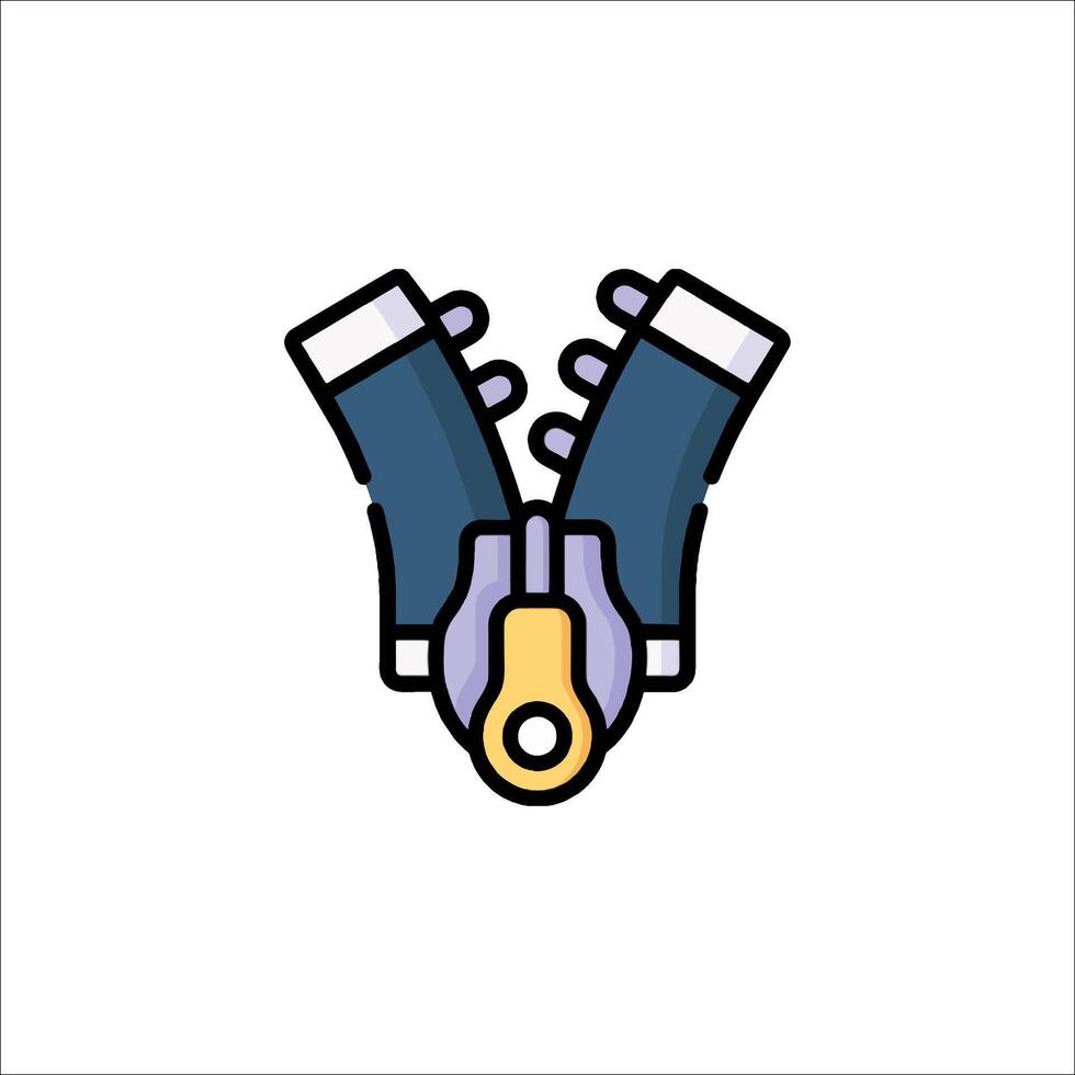 A pair of boots with a yellow handle vector