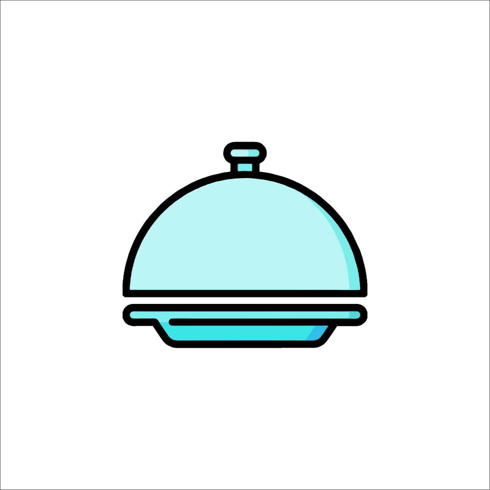 A cloche with a lid icon on a white background vector