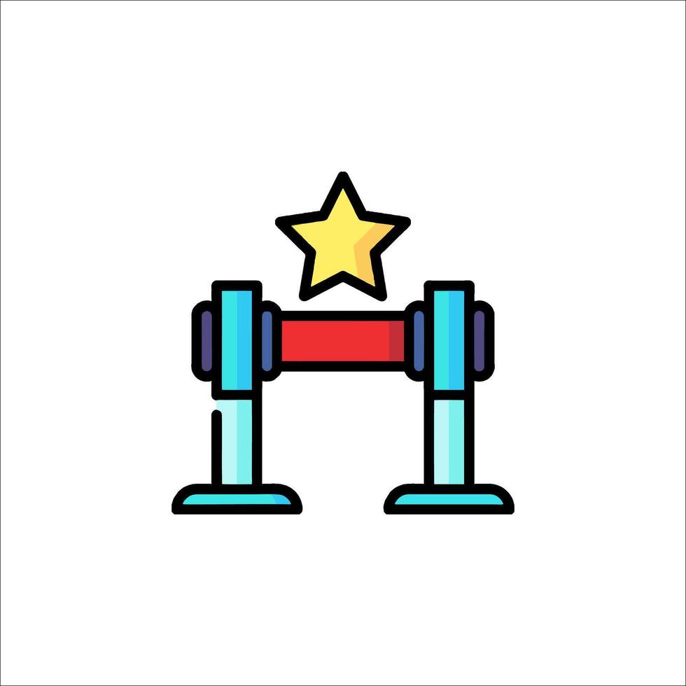 A barbell with a star on it vector