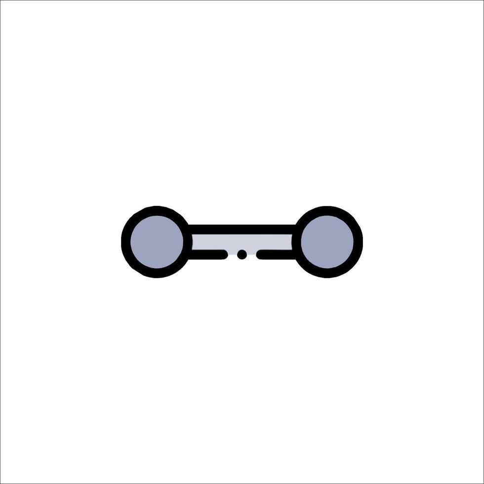 A simple icon of a button with two circles vector