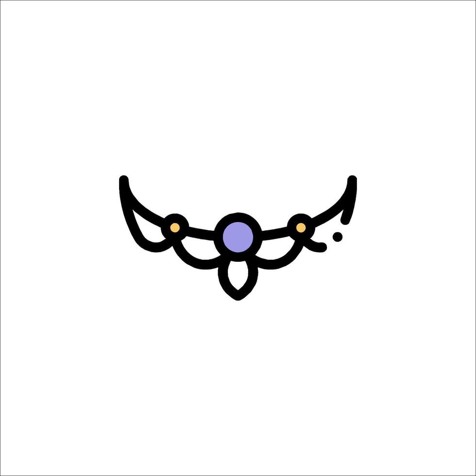 A logo for a necklace with a flower on it vector