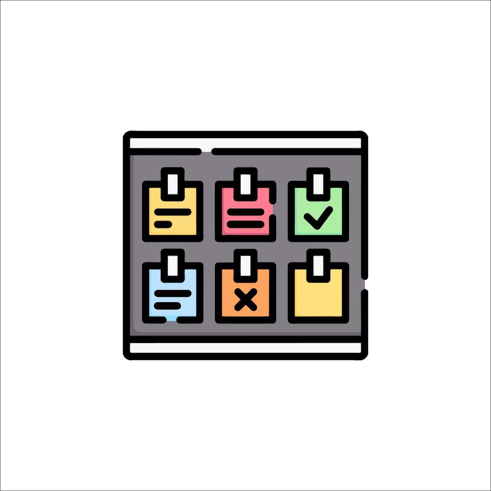A calendar icon with a check box on it vector