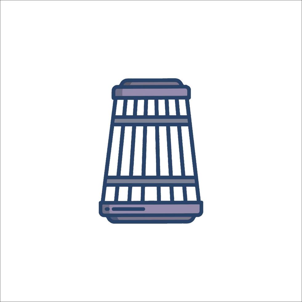 A basket of vegetables on a white background vector
