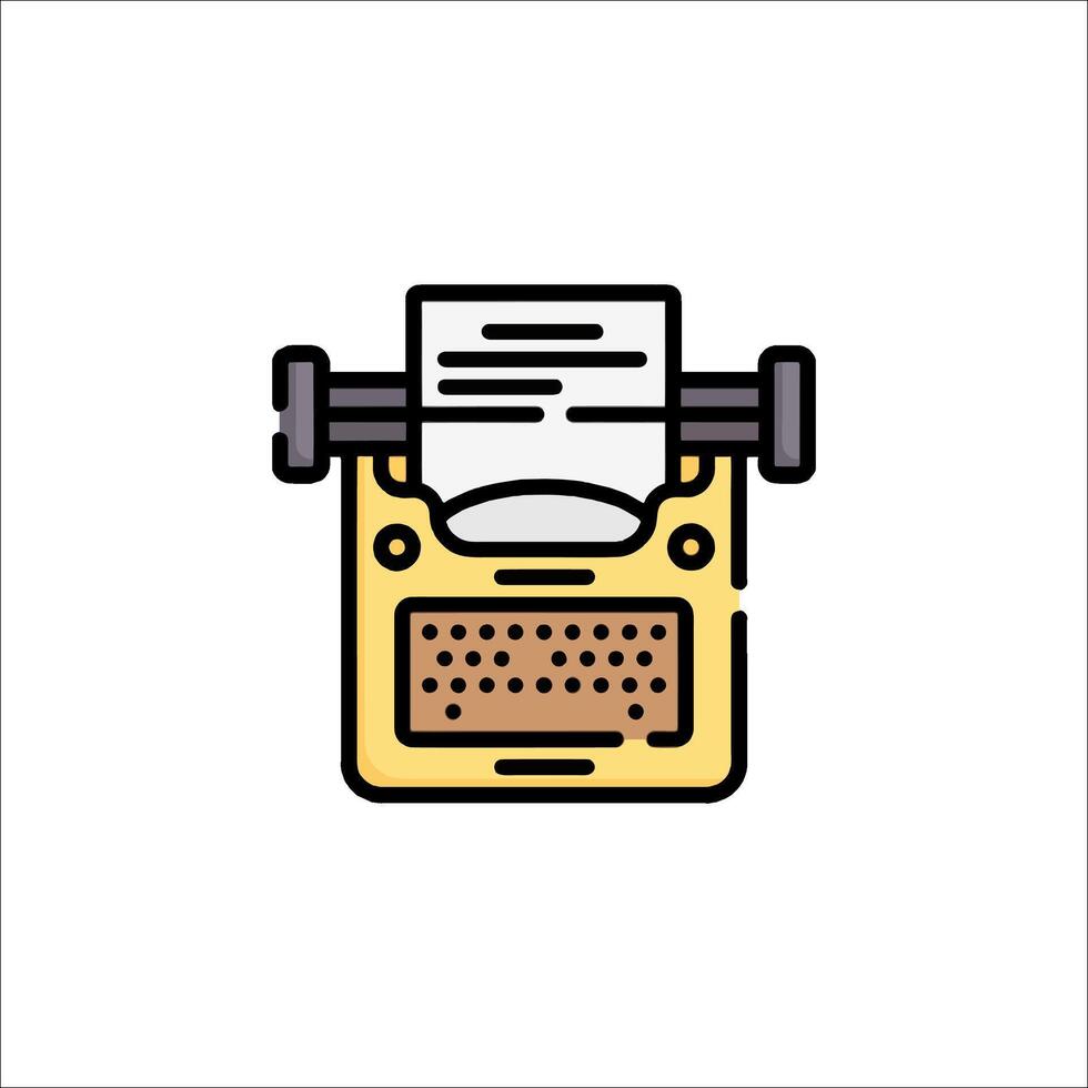 A typewriter icon on a white background vector