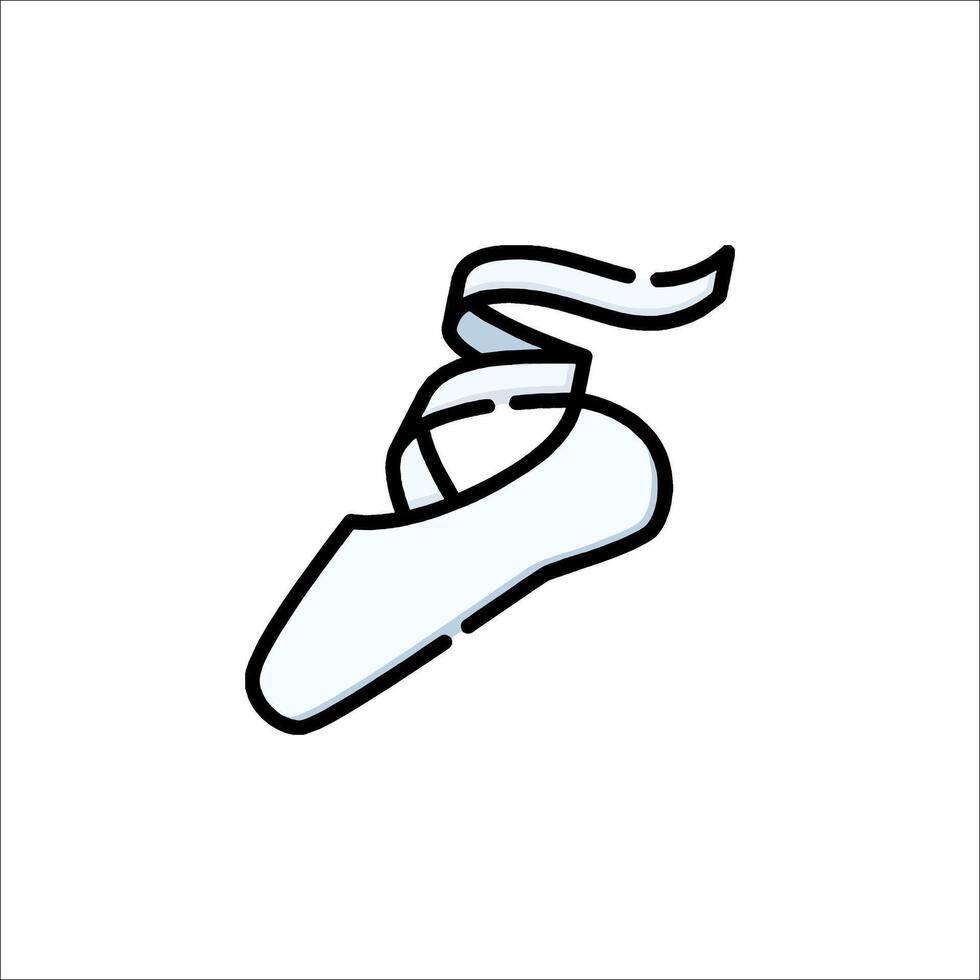 A shoe with a ribbon on it vector