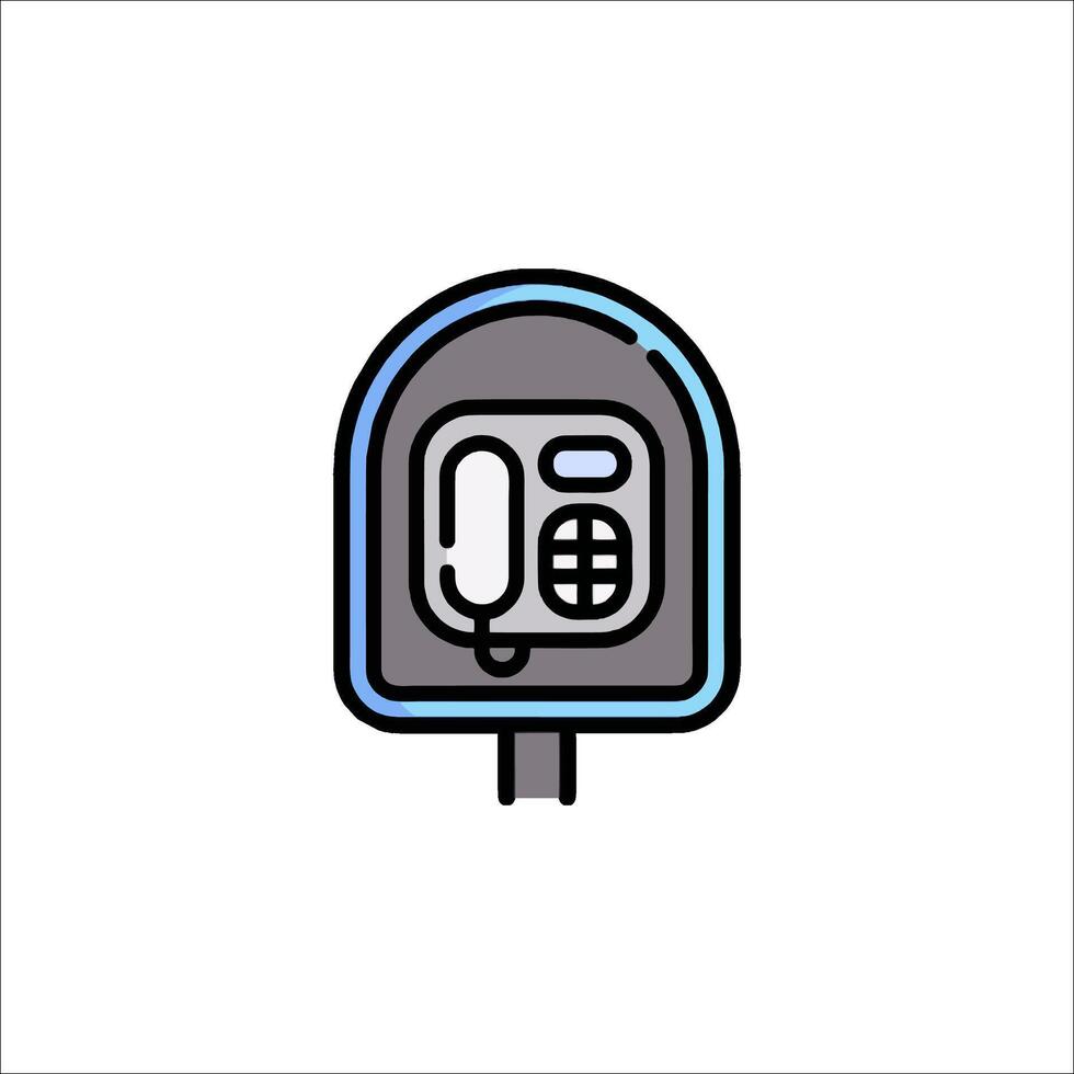 A phone icon on a white background vector