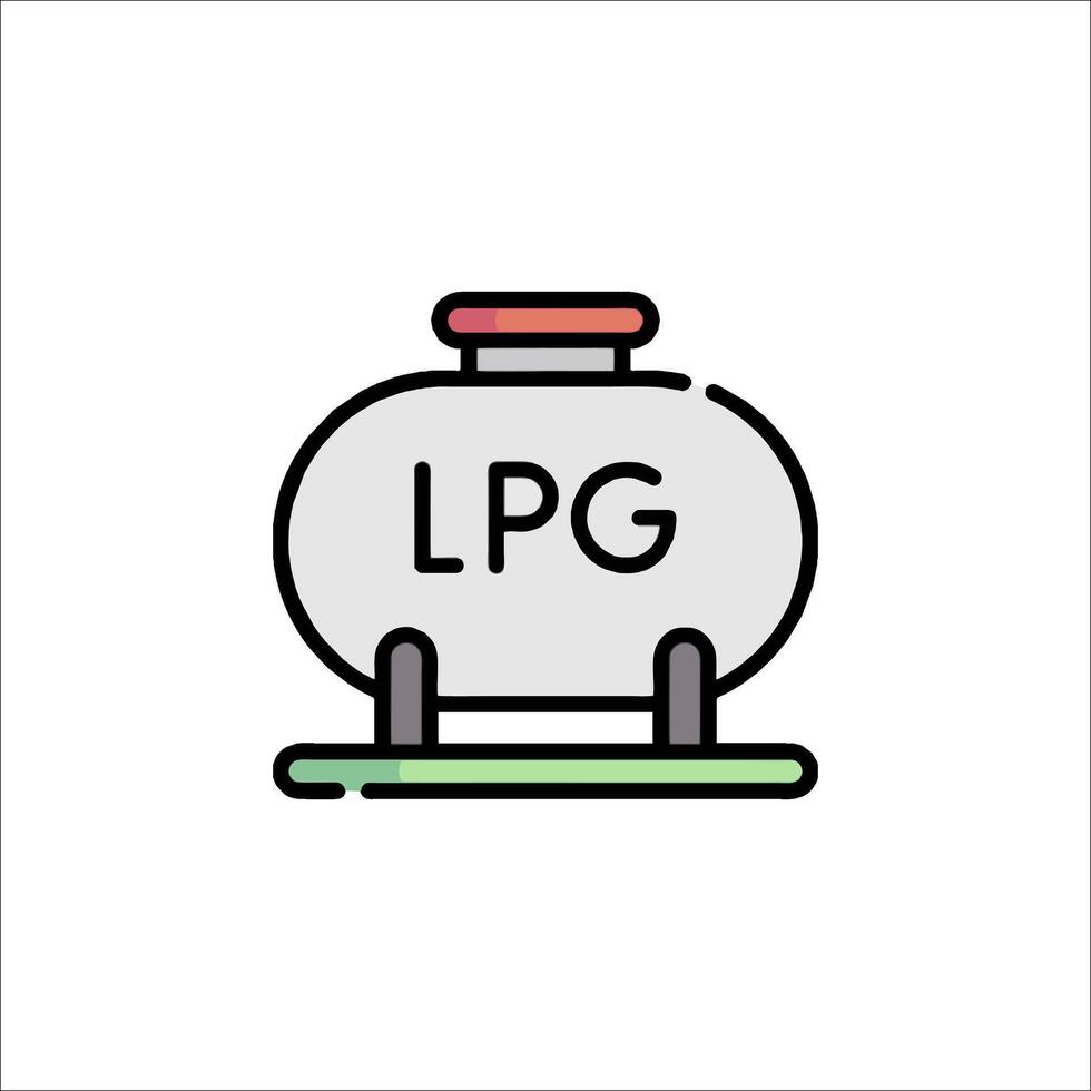 Lpg gas cylinder icon illustration vector