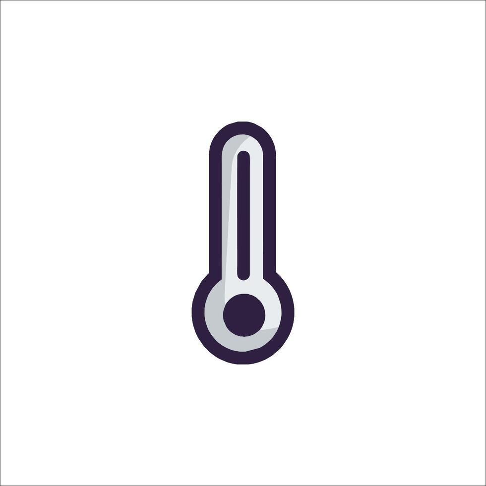 A thermometer icon on a white background vector