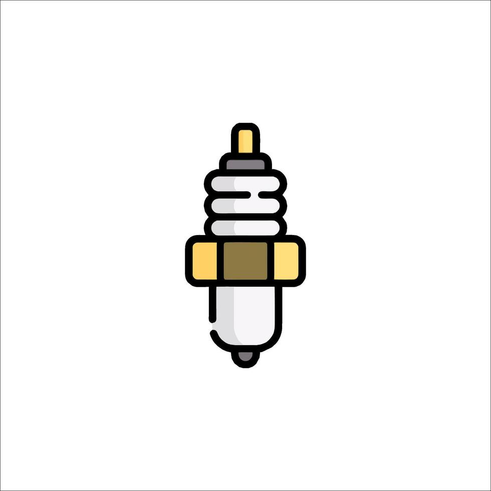 A spark plug icon on a white background vector