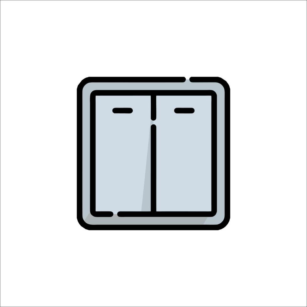 A refrigerator icon on a white background vector