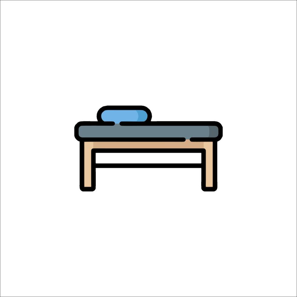 A table with a pillow on it vector