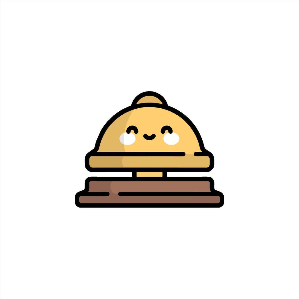 A cartoon bell icon on a white background vector