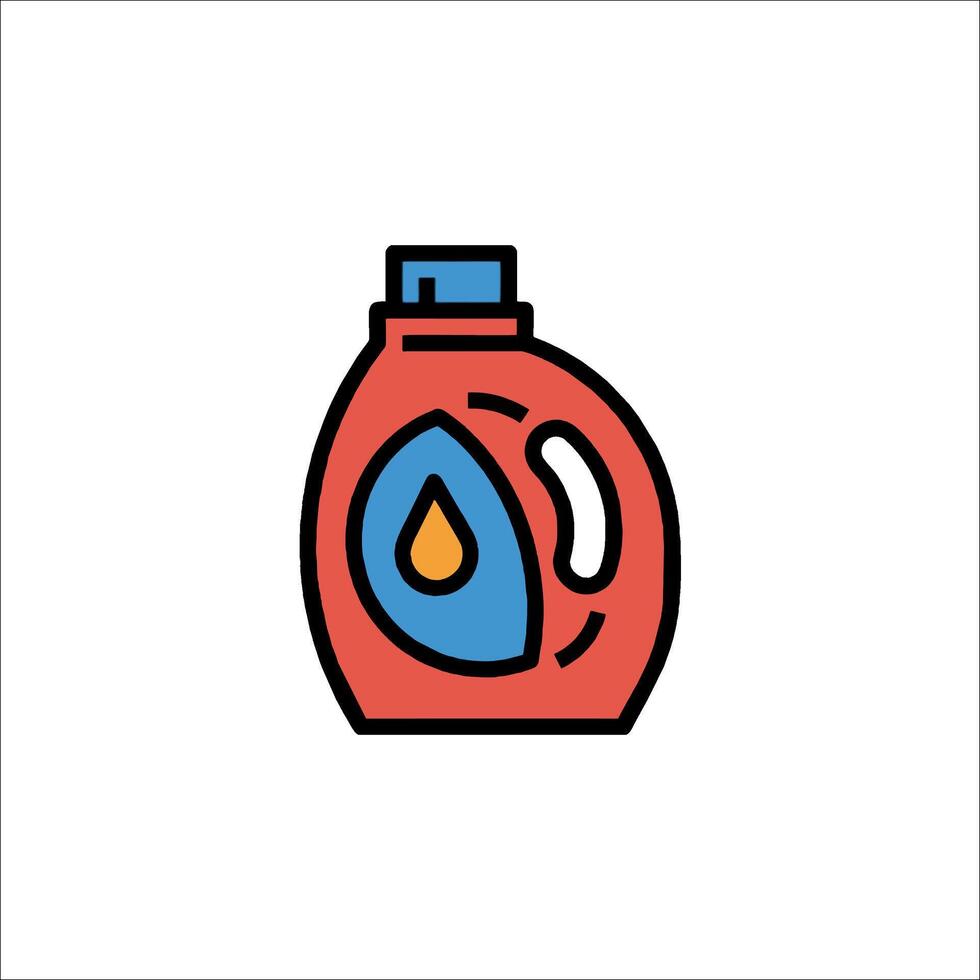 A bottle of liquid detergent icon vector