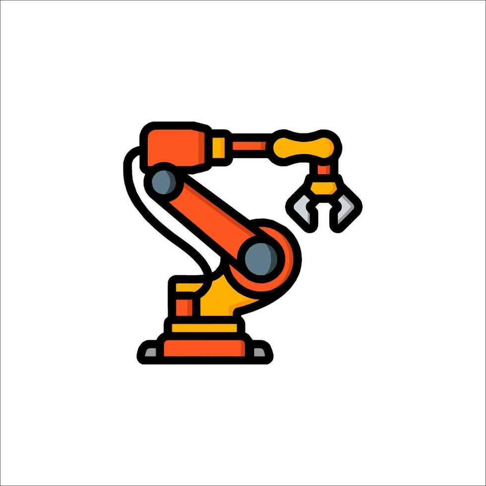 A robot with a wrench in its hand vector