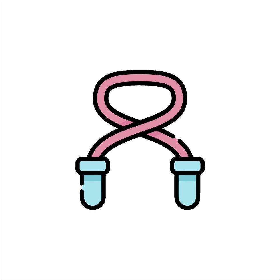 A pink and blue cord with a loop on it vector