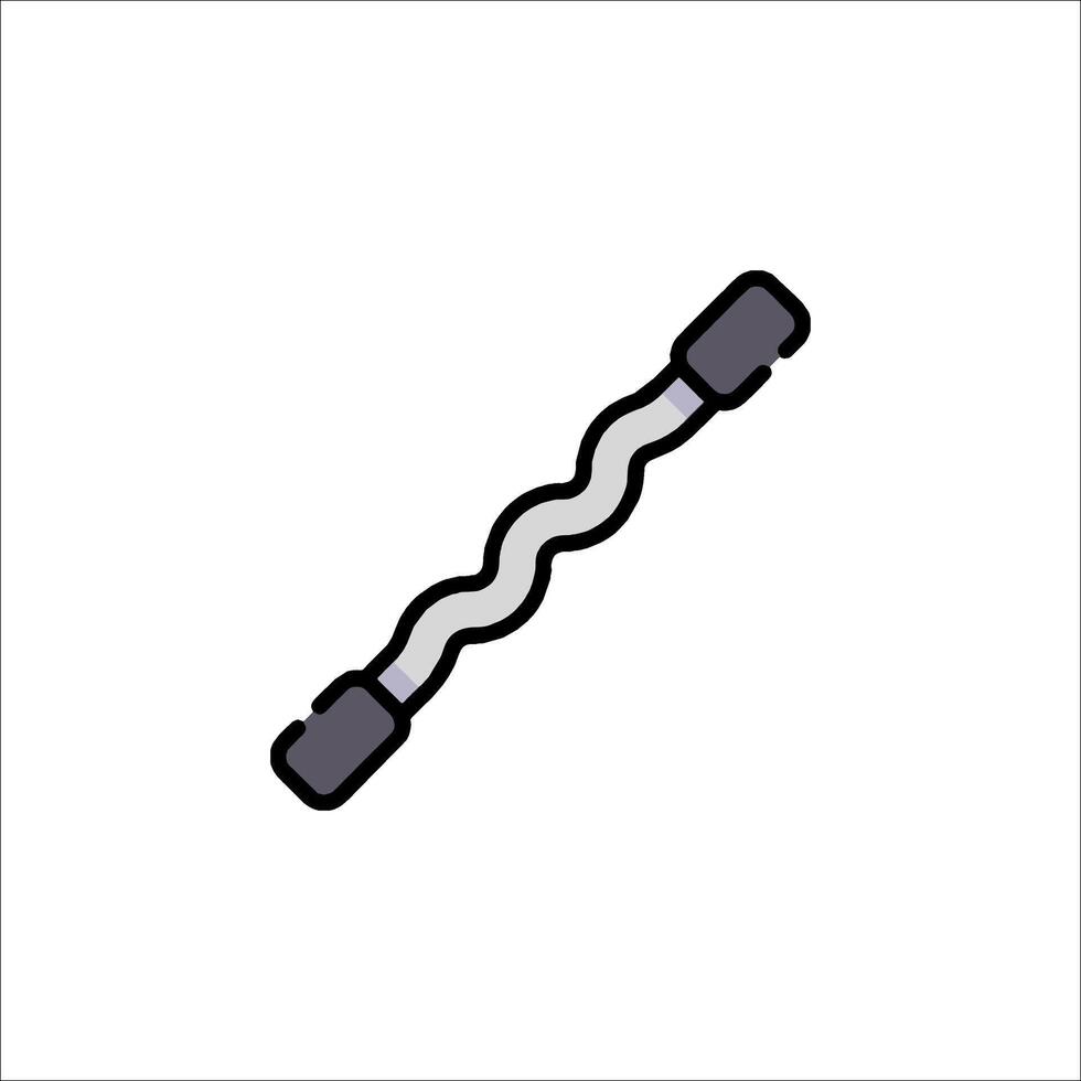 A black and white drawing of a screw vector
