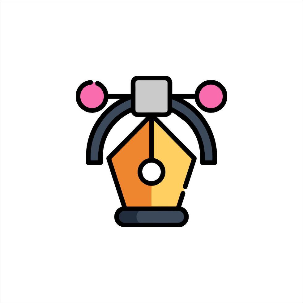 A cartoon pen and ink on a white background vector