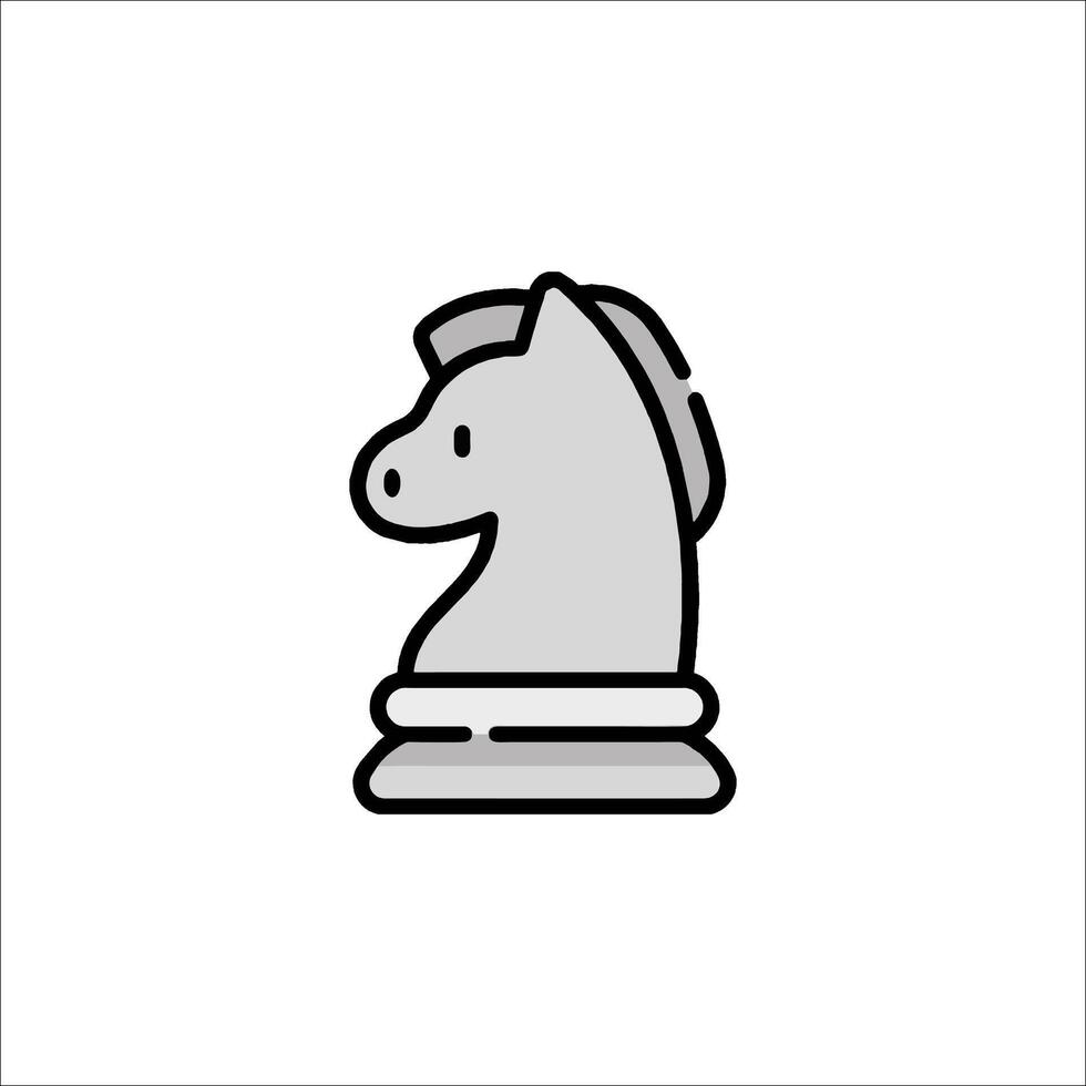 A black and white illustration of a horse head vector