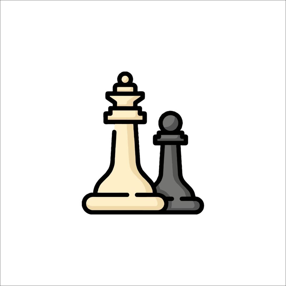 Two chess pieces on a white background vector