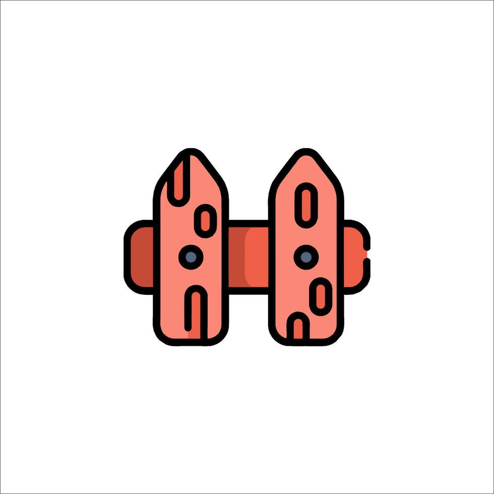 Two red scissors icon on white background vector