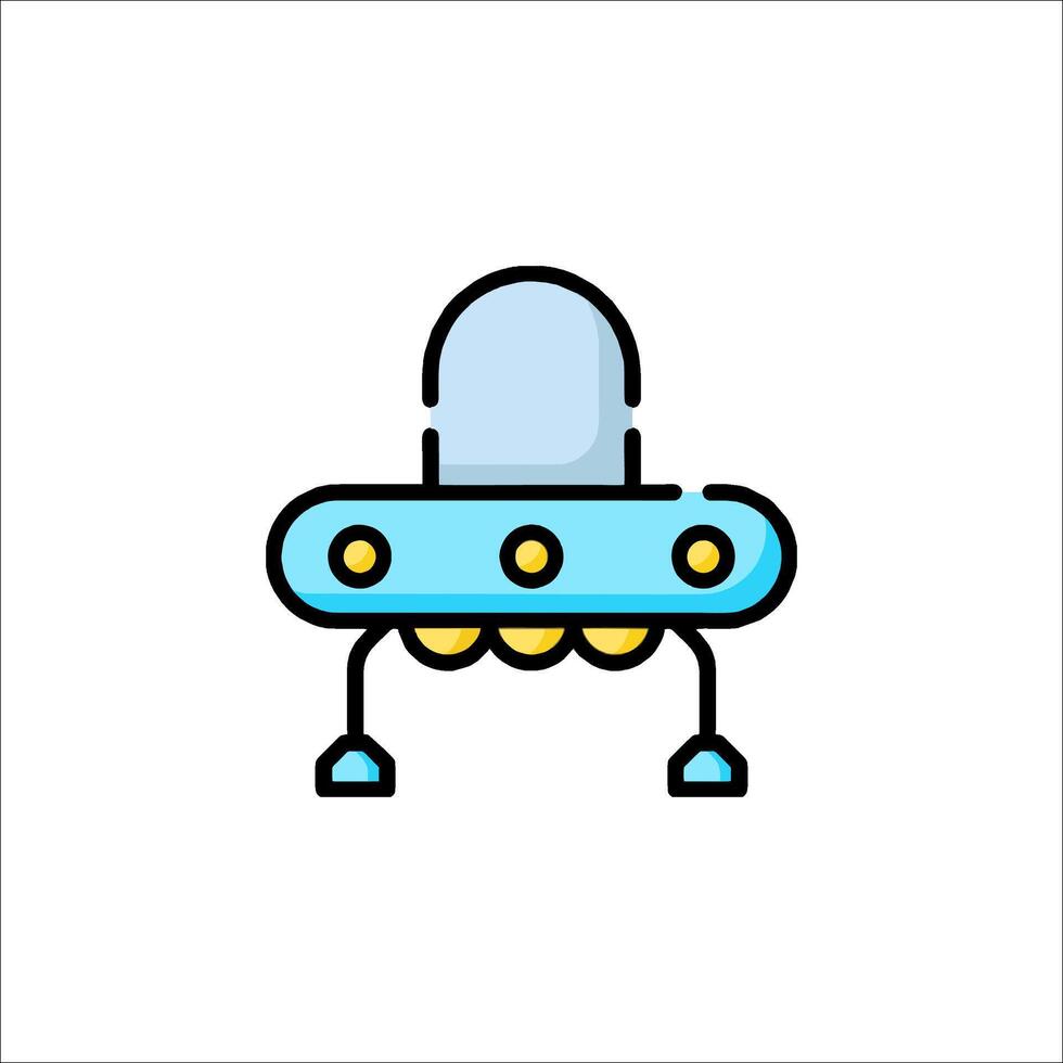 Alien spaceship icon vector