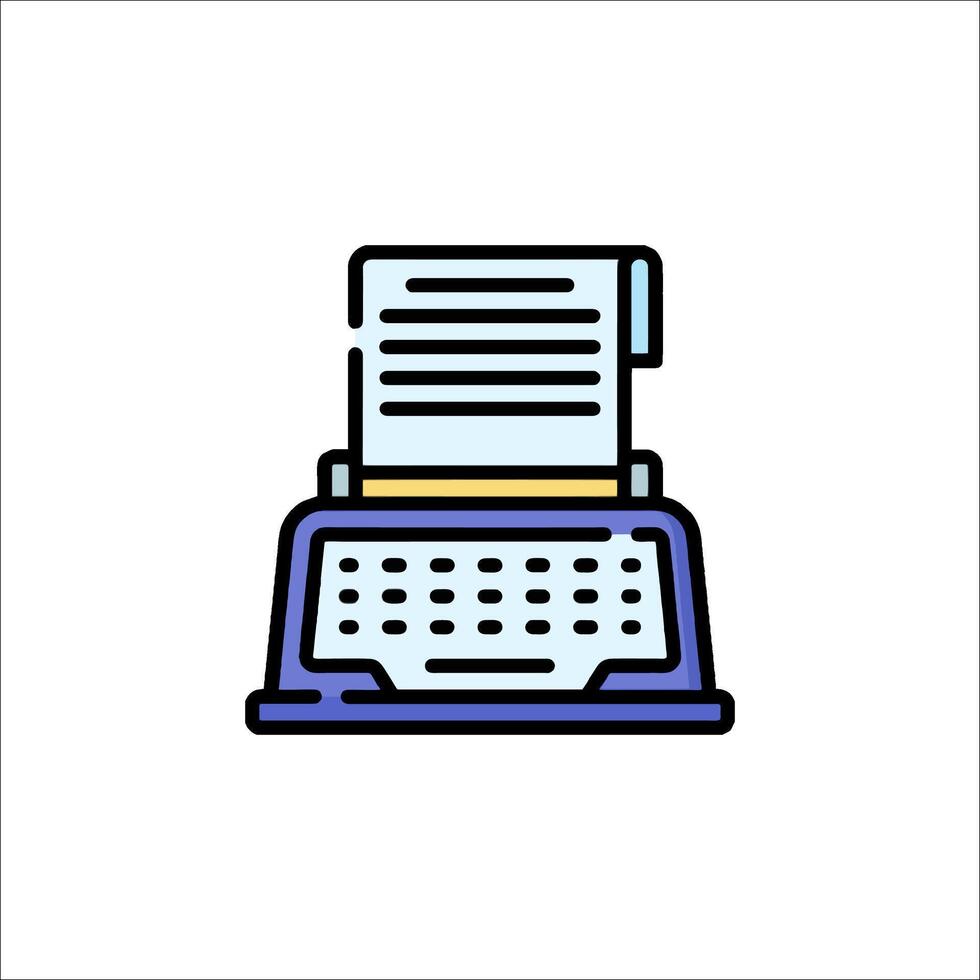 A typewriter icon on a white background vector