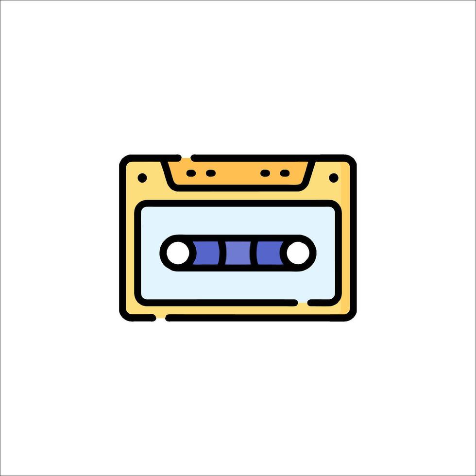 A cassette player icon on a white background vector