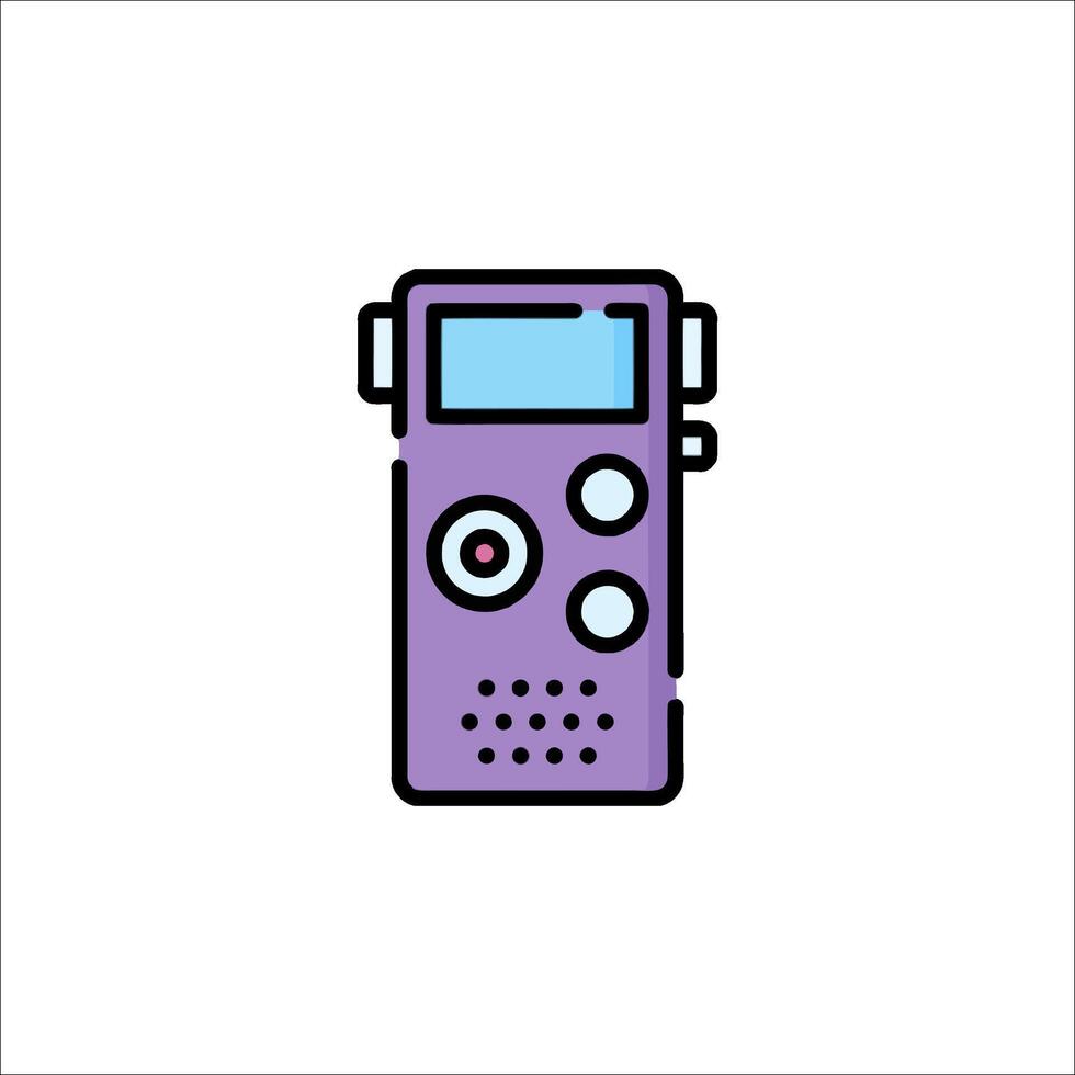 A purple recorder icon on a white background vector