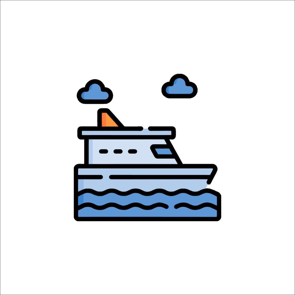 A boat icon on a white background vector