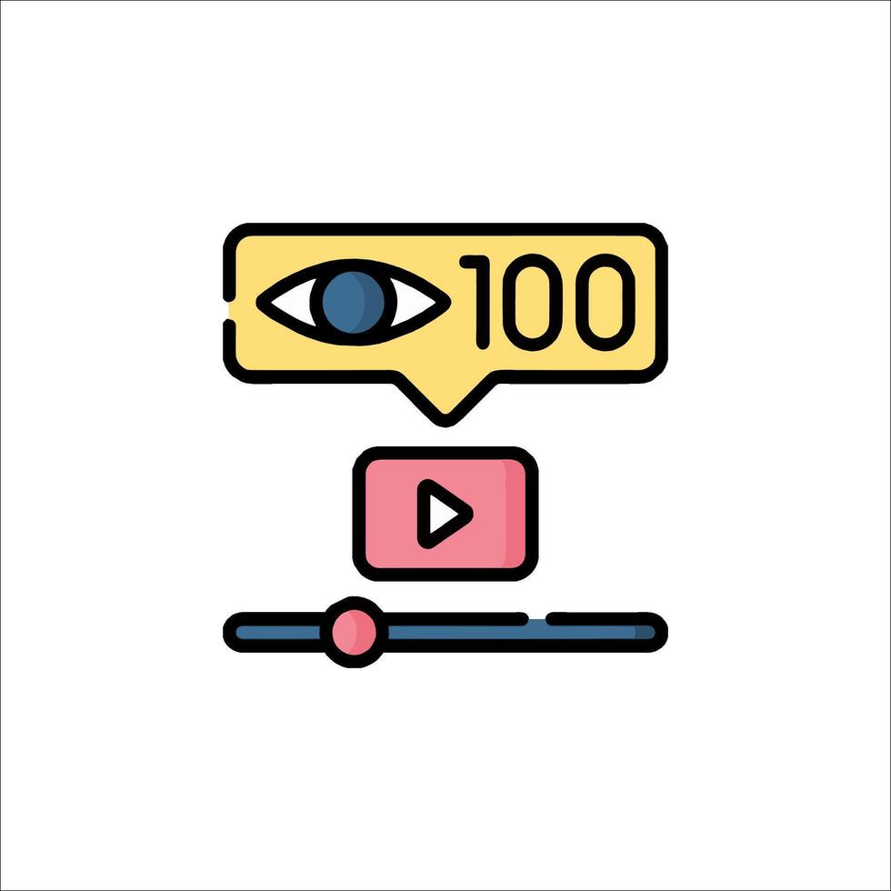 A player with a 100 button icon vector