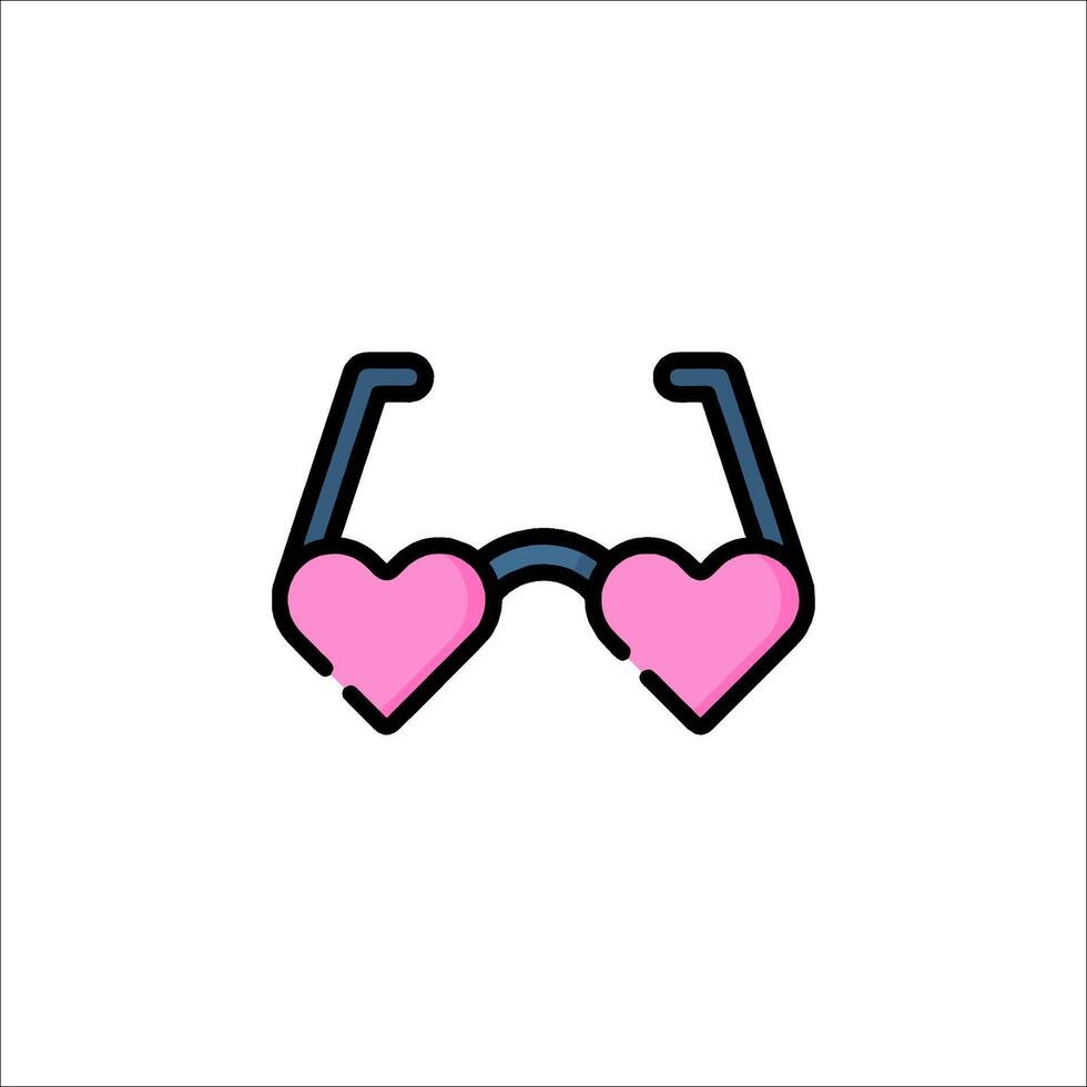 A pair of sunglasses with hearts on them vector