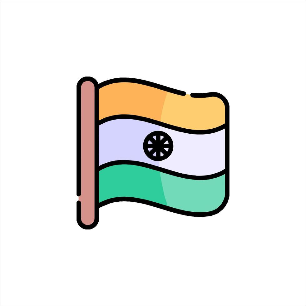 India flag icon illustration vector
