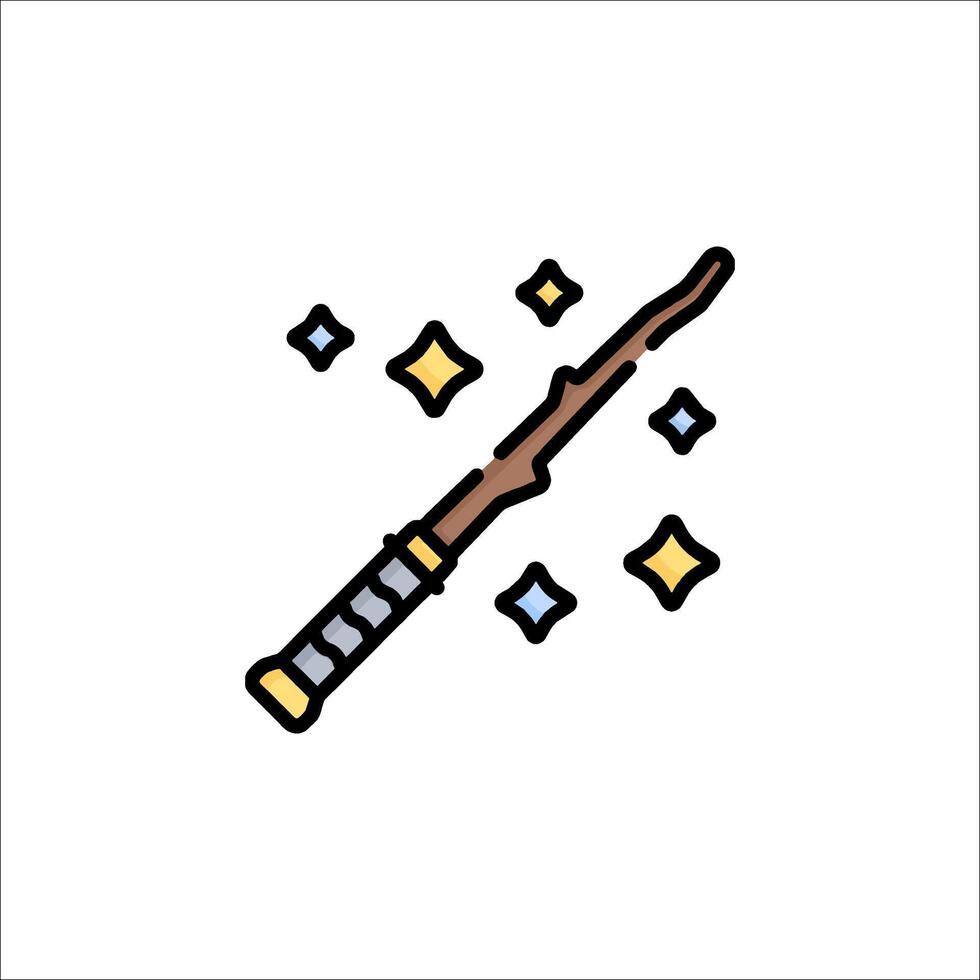 A wand icon with stars and a wand vector