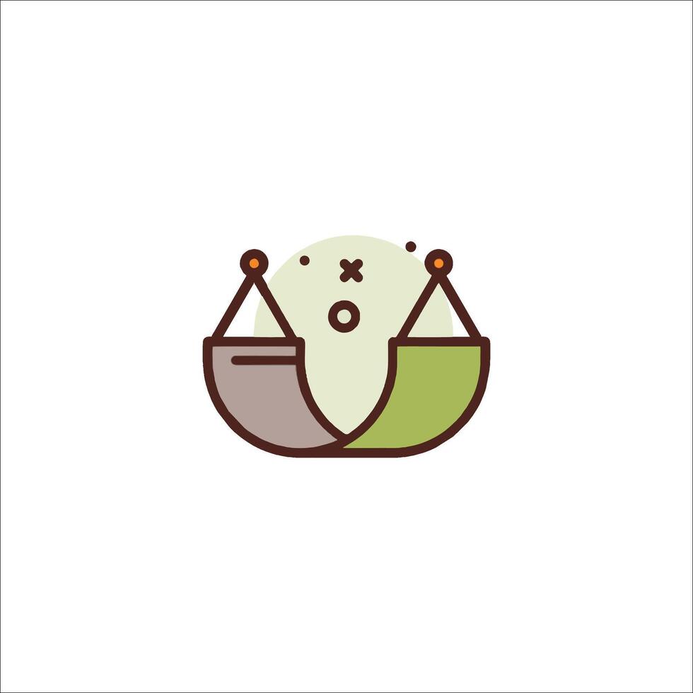 A logo for a balance scale vector