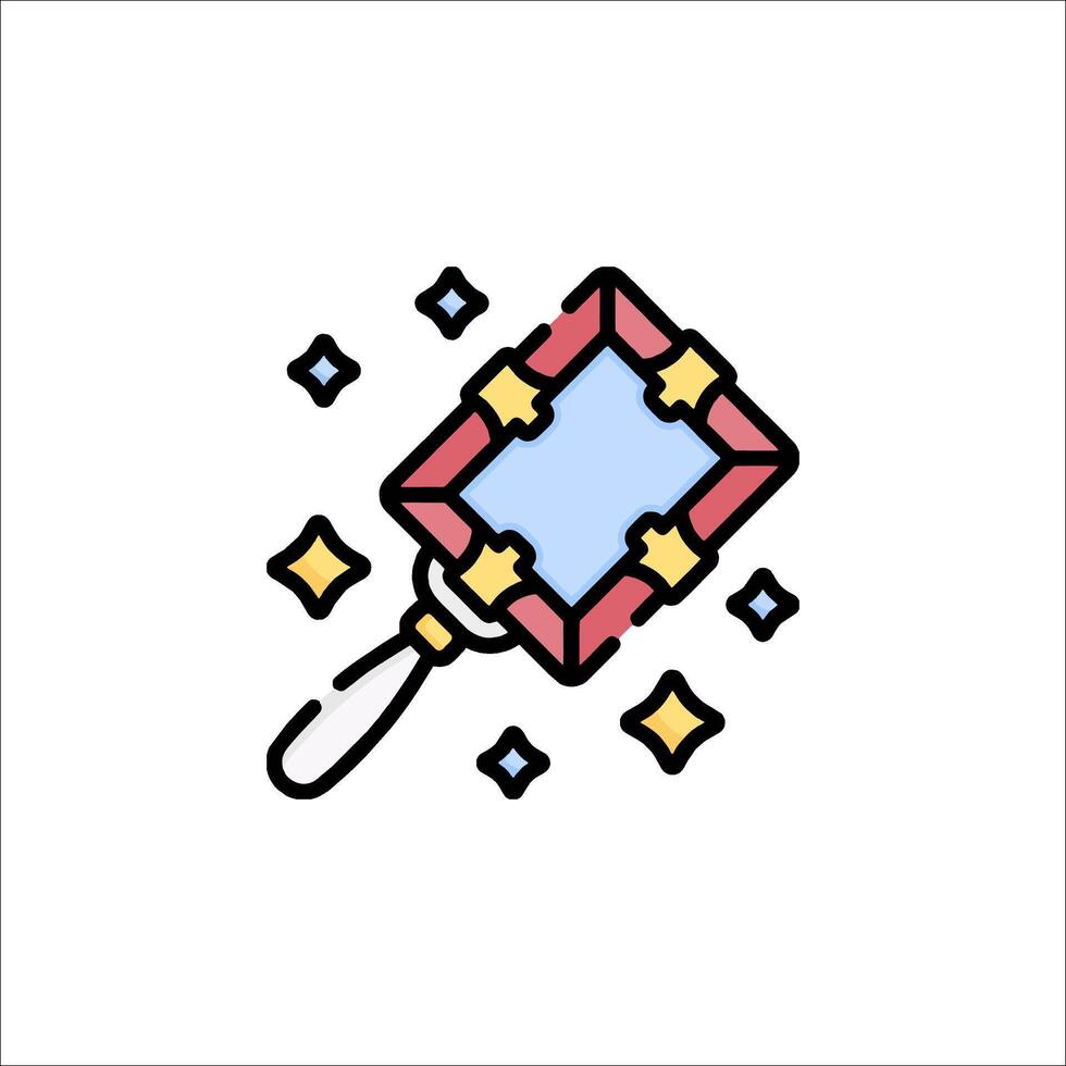 A paintbrush with stars on it vector