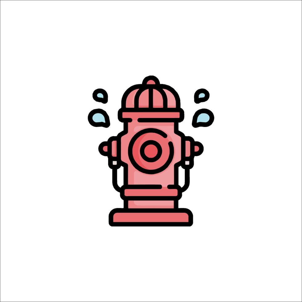 Fire hydrant icon illustration vector