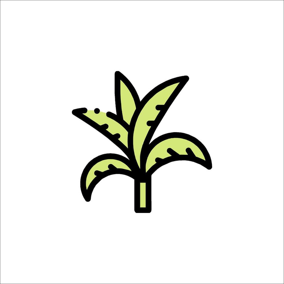 A green plant icon on a white background vector