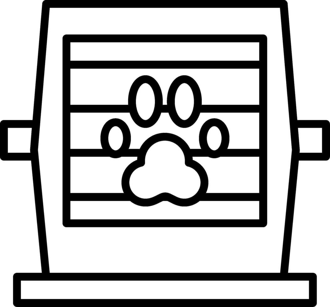 Pet Cage Line Icon vector