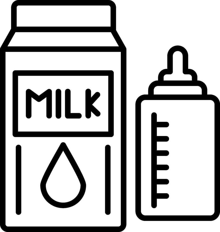 Milk Line Icon vector