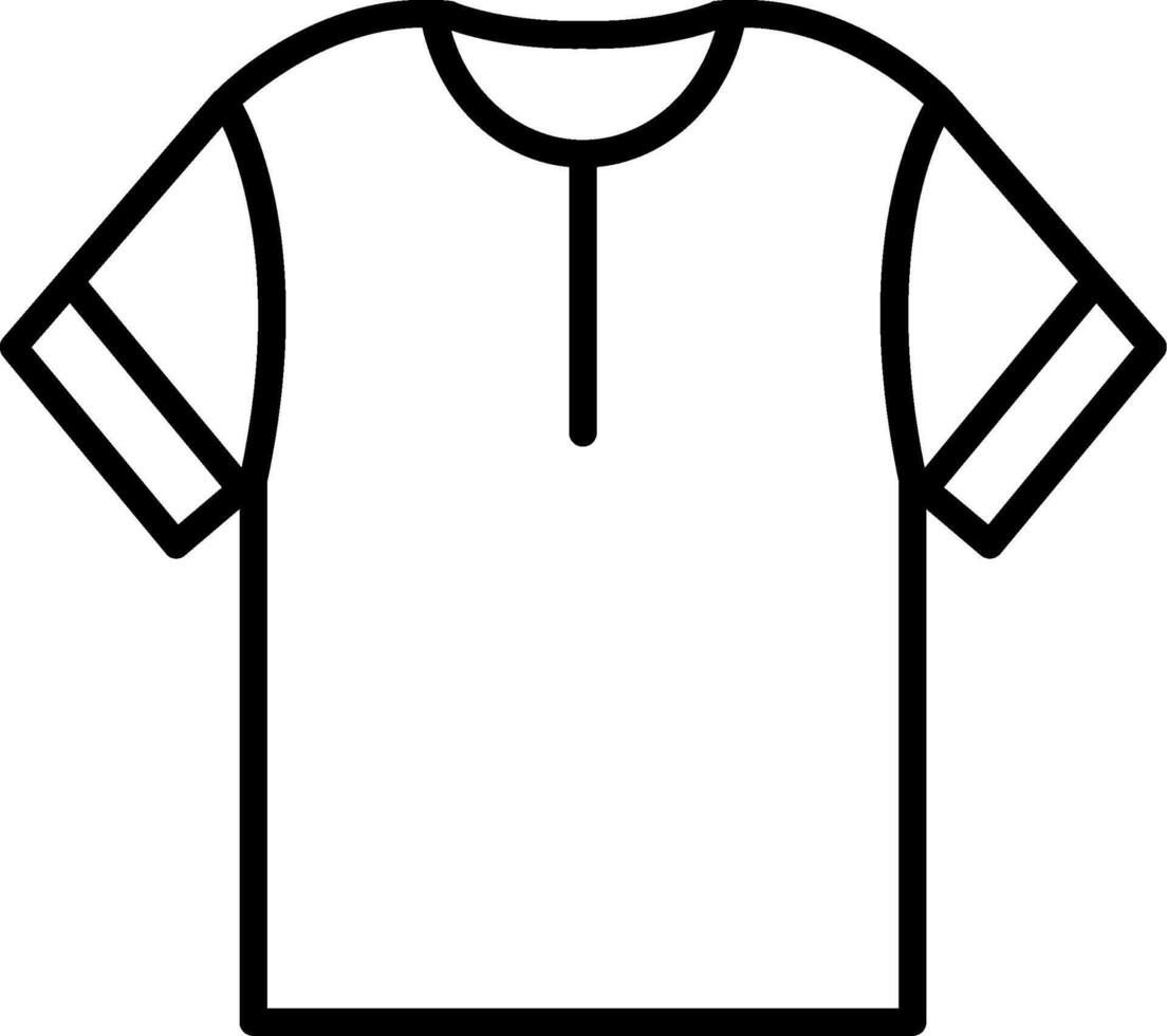 Tshirt Line Icon vector