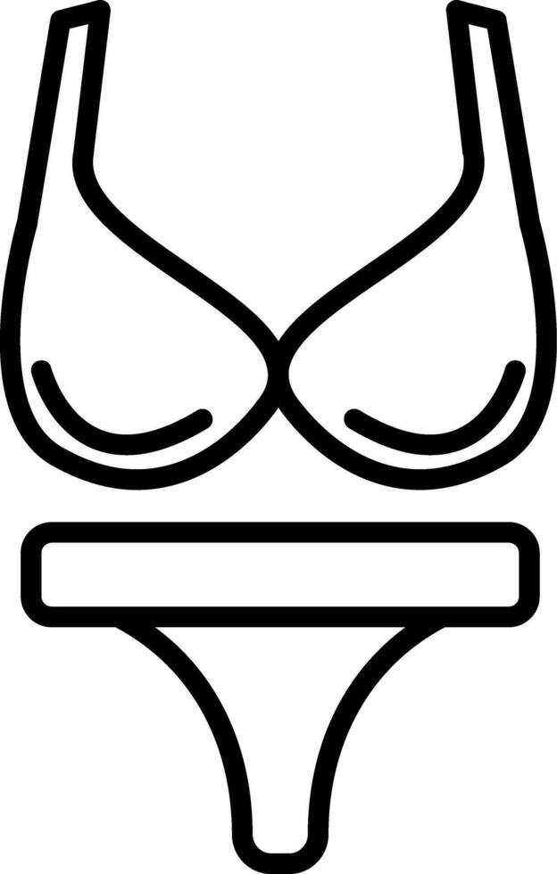 Lingerie Line Icon vector