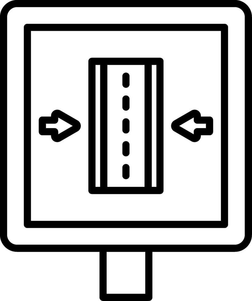 Narrow Road Line Icon vector