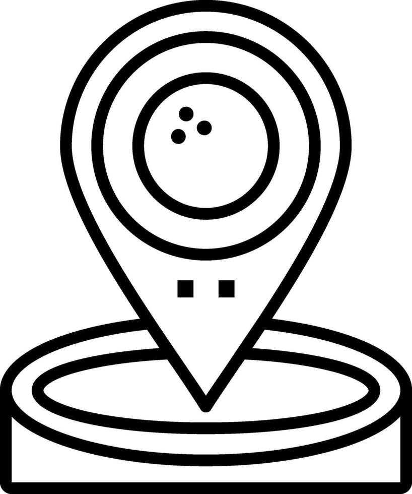 Location Line Icon vector